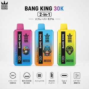 Bang King 30K 30000 Puffs 2-in-1 デュアルフレーバー 3カラー商品画像