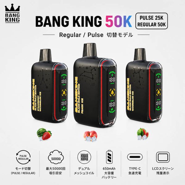 Bangking Pluse 25K〜50Kの特徴｜Dual Mesh・650mAh・LCD表示・USB Type-C充電対応
